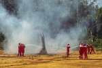 Simulasi anak usaha PT Triputra Agro Persada Tbk, PT Etam Bersama Lestari menghadapi Karhutla