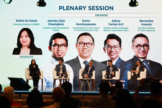 Country Lead Indonesia Climateworks Centre Jannata Giwangkara dalam acara Katadata SAFE 2026