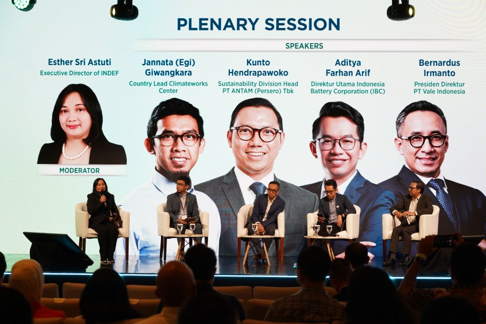 Country Lead Indonesia Climateworks Centre Jannata Giwangkara dalam acara Katadata SAFE 2026