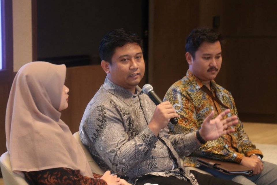 Sesi tematik bertajuk From Taking to Restoring: A New Path for Economic Growth di ajang Katadata Sustainable Action for Future Economy (SAFE) 2026, di Sequis Tower, Jakarta, Kamis (17/9/2026).