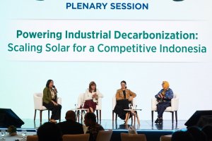 Sesi Katadata SAFE 2026 bertajuk Powering Industrial Decarbonization: Scaling Solar for a Competitive Indonesia, di Jakarta, Rabu (17/9).