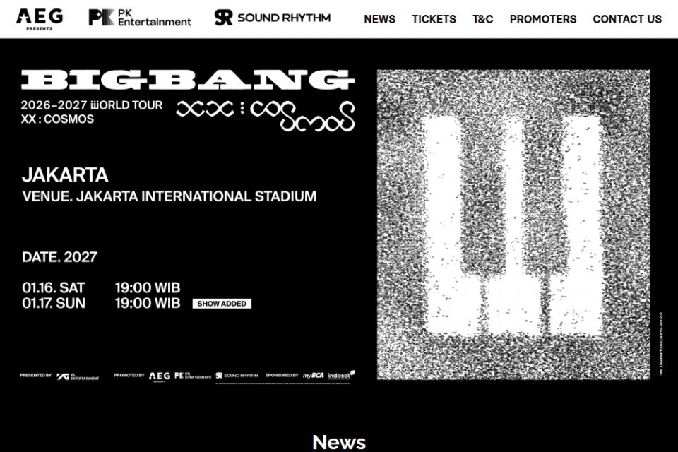 tiket konser Bigbang Jakarta 17 Januari 2027