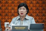 Konferensi pers hasil rapat Dewan Gubernur Bank Indonesia (Foto: Katadata/Fauza Syahputra)