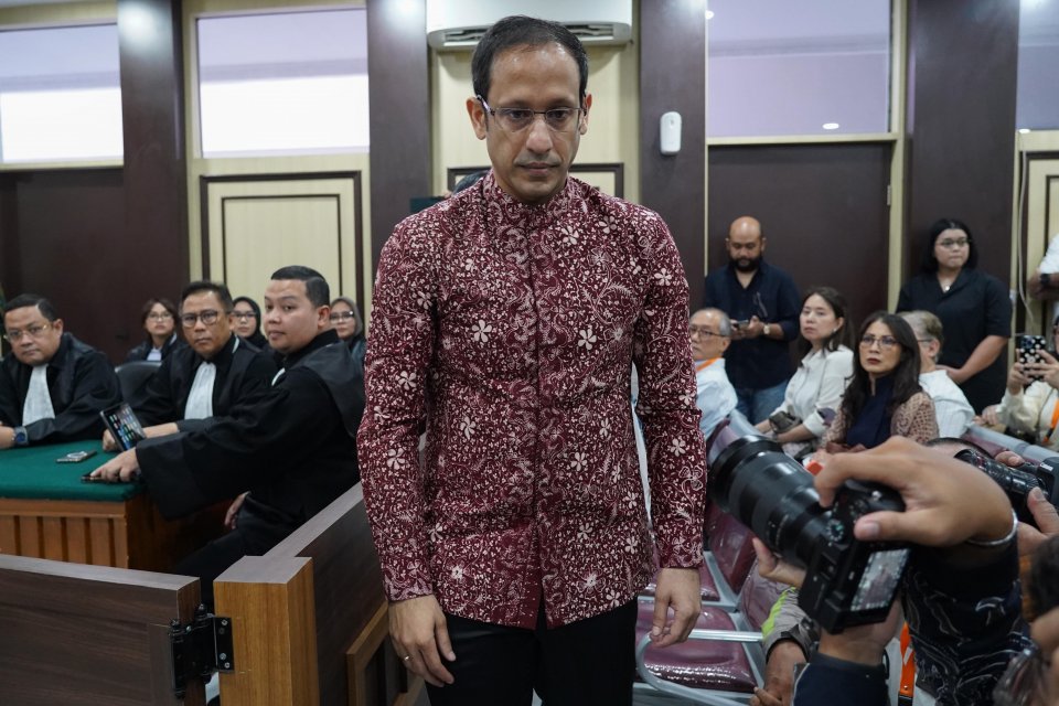 Sidang Putusan Banding Nadiem Makarim (Foto: Katadata/Fauza Syahputra)