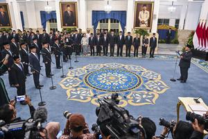 Presiden Prabowo lantik sejumlah Menteri Kabinet Merah Putih