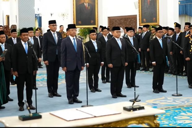 Presiden Prabowo Subianto melantik sejumlah pejabat baru pada Kamis (1/10).
