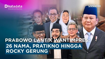 Prabowo Lantik Wantimpres 26 Nama, Pratikno Hingga Rocky Gerung