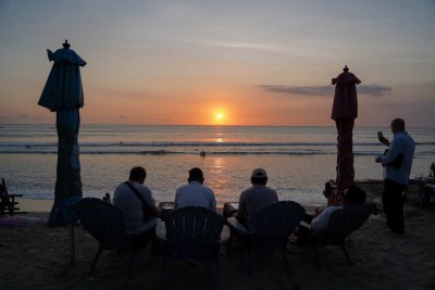 Pesona Pantai Kuta, Hamparan Pasir Putih hingga Sunset yang Memukau (Foto: Katadata/Fauza Syahputra)