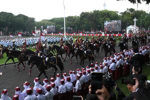 Presiden Prabowo menerima kunjungan Presiden Mesir