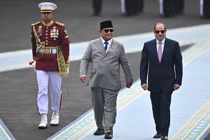 Presiden Prabowo menerima kunjungan Presiden Mesir