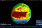 Foto: Konsentrasi tinggi CO2 di atmosfer wilayah Indonesia. Sumber: NASA
