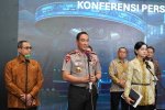 Keterangan pers perkembangan pasar modal Indonesia (Foto: Katadata/Fauza Syahputra)