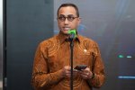 Keterangan pers perkembangan pasar modal Indonesia (Foto: Katadata/Fauza Syahputra)