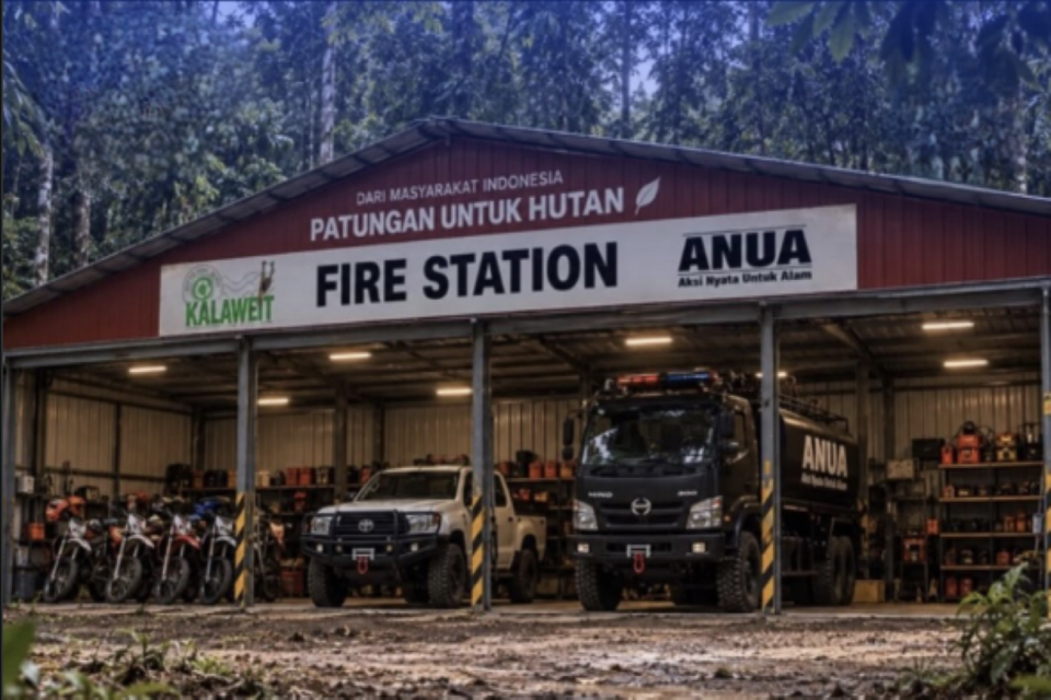 kebakaran hutan, Patungan untuk Hutan, stasiun pemadam kebakaran hutan, Kalimantan