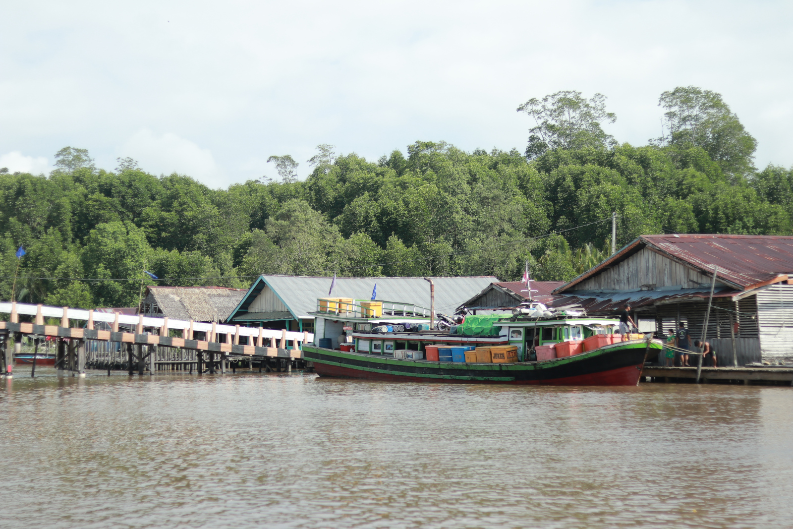 Passenger ship arrives at Dabong Village Pier